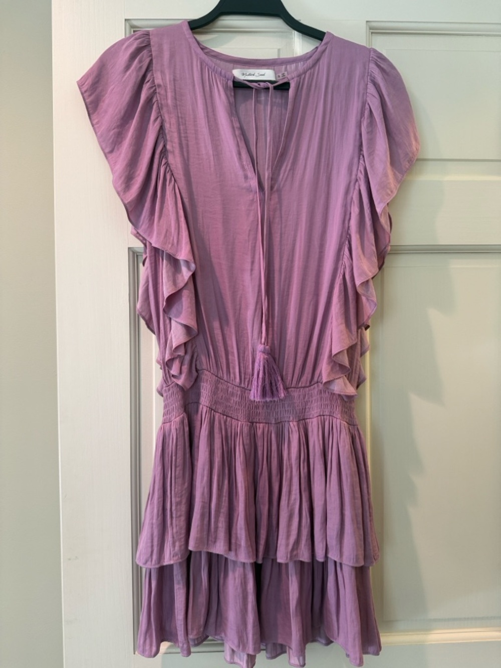 Mustard Seed Lavender Ruffle Midi Dress